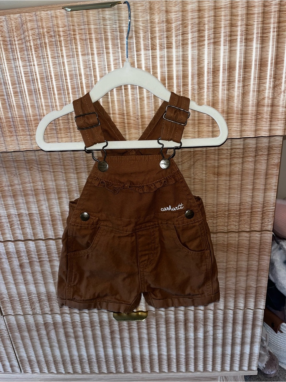 Carhartt Brown Baby Girl Overalls